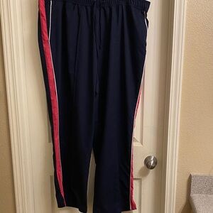 Stylish Navy Joggers with Pink Accent